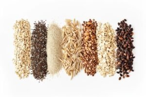 variety-whole-grains-arranged-white-background_917664-181980-300x200 15 Heart-Healthy Foods to Manage high blood pressure Easily